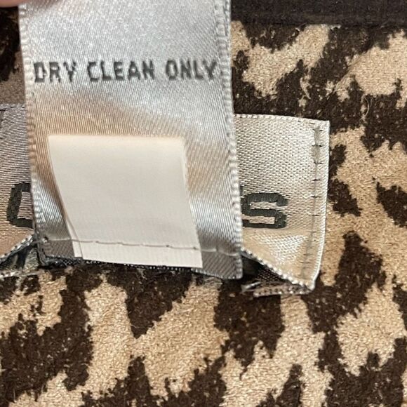 CHICO’S Jacket XL Brown Leopard Print Beaded Sequins Lined Long Sleeve Size 3 - Picture 4 of 12